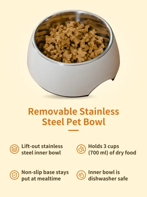 可拆不锈钢宠物食盆: 卖点图