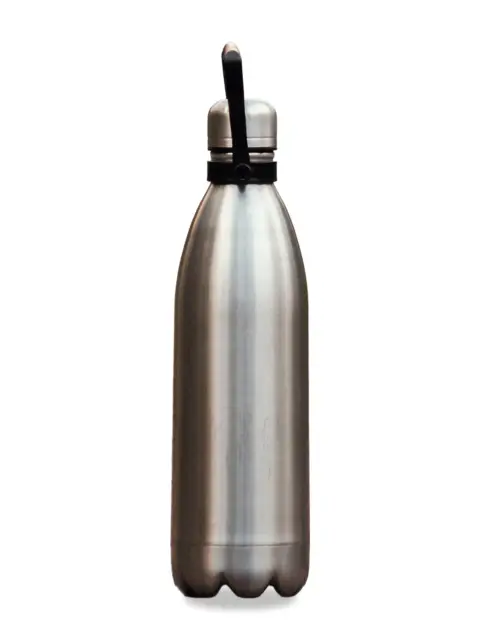 Insulated stainless steel bottle, 1 L: White main image