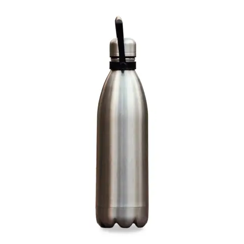 Insulated stainless steel bottle, 1 L: White main image